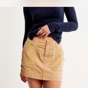 Abercrombie 2000s Mixed Fabric Micro Mini Skirt